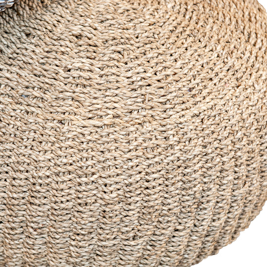 Woven Seagrass Poufs