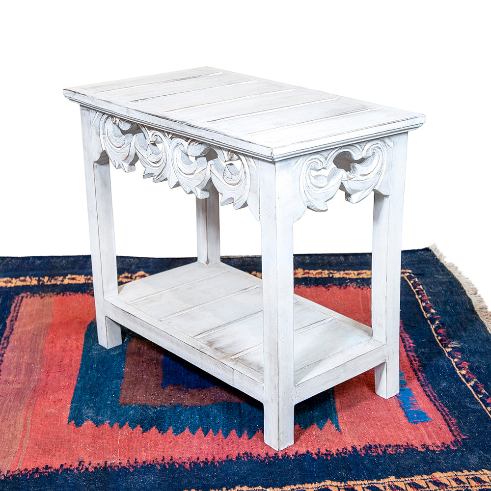 Bali White Wash Albasia Wood Table