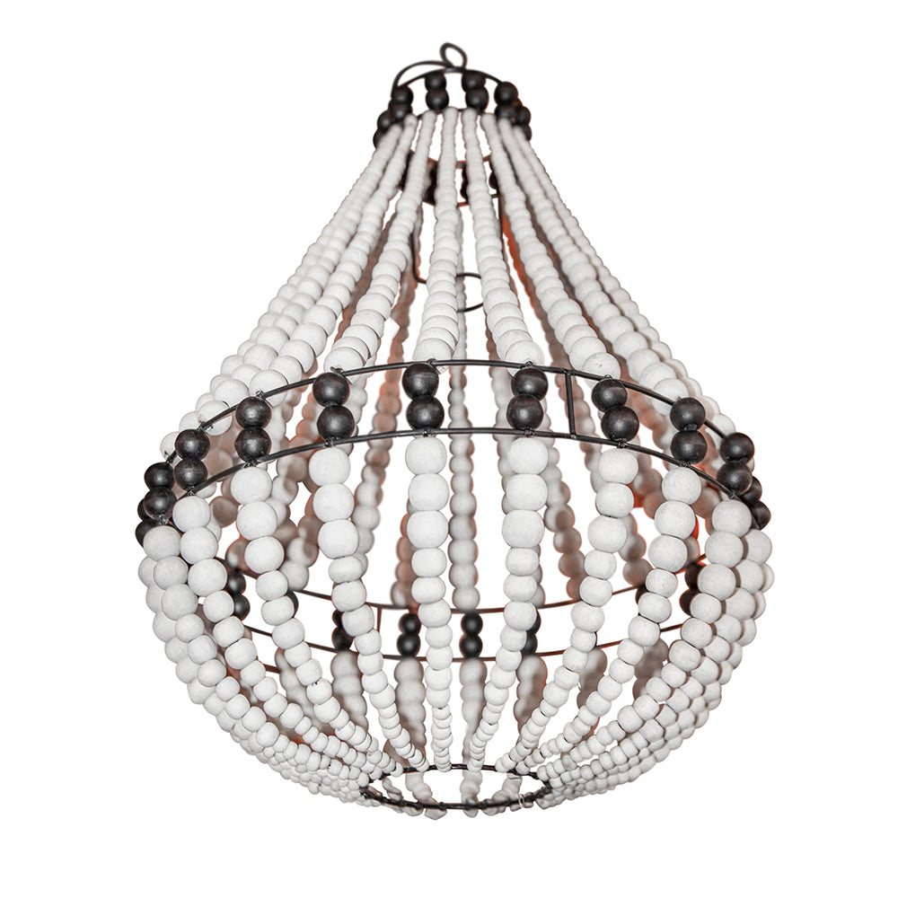 Lustre en Perles de Bois Boho - Grand