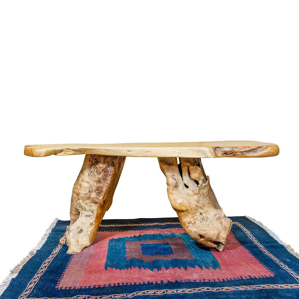 Indonesia Reclaimed Teak Root Table Two Leg