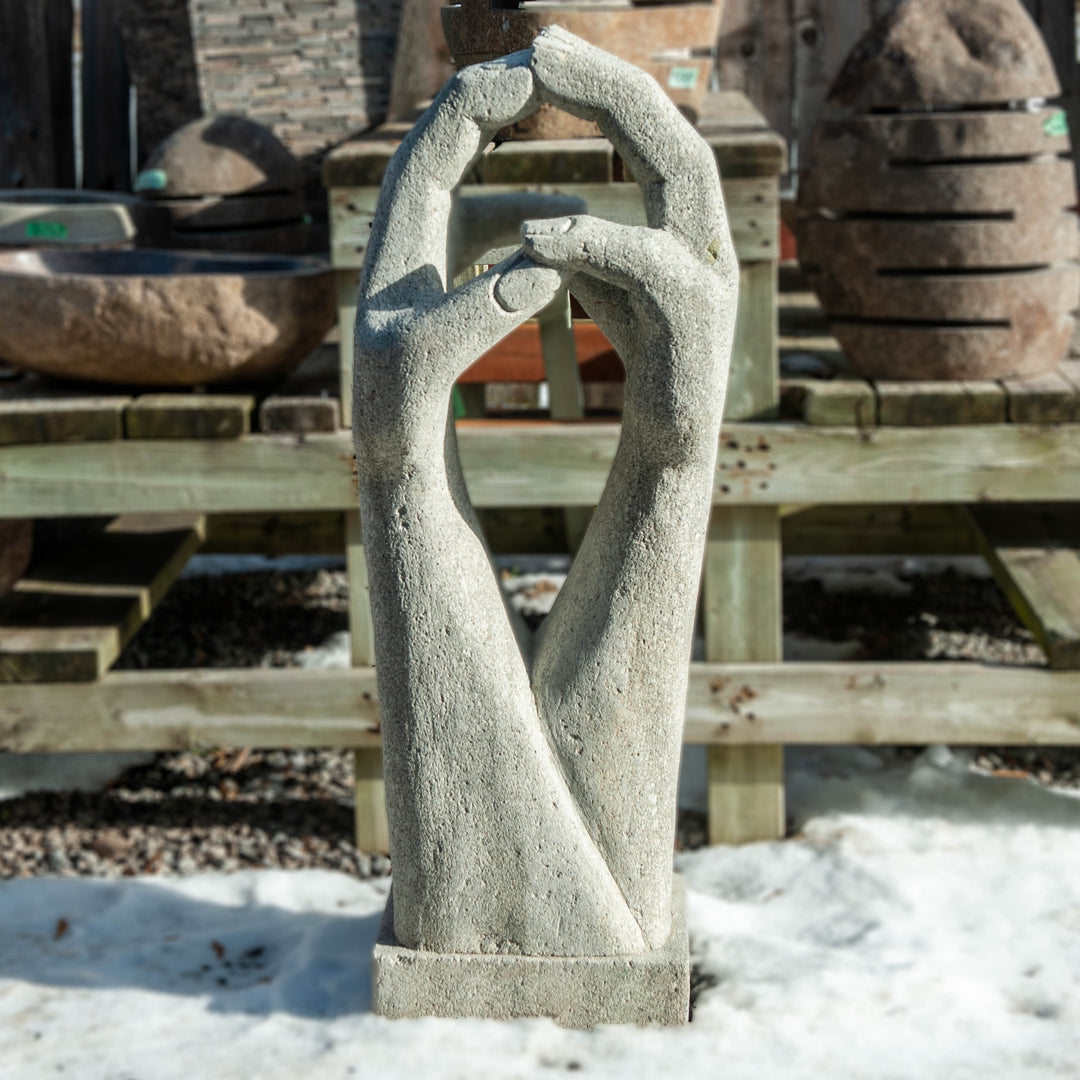 Javanese Breccia Stone Hand Statue