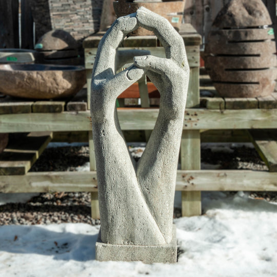 Javanese Breccia Stone Hand Statue