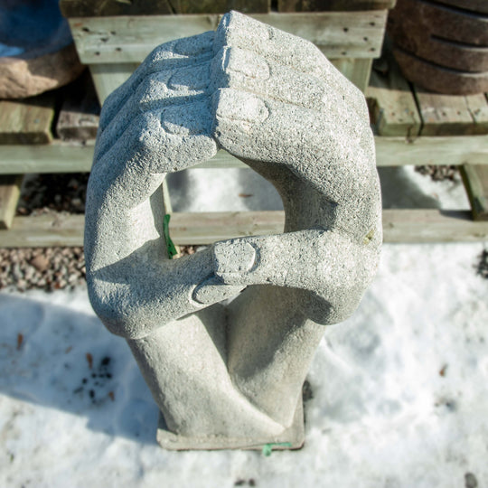 Javanese Breccia Stone Hand Statue