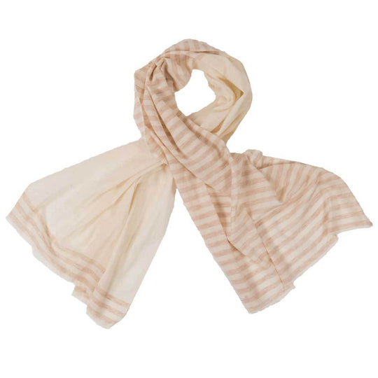 Half-Striped Scarf - Rust