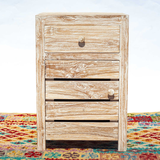 Minimalist Whitewash Bedside Table