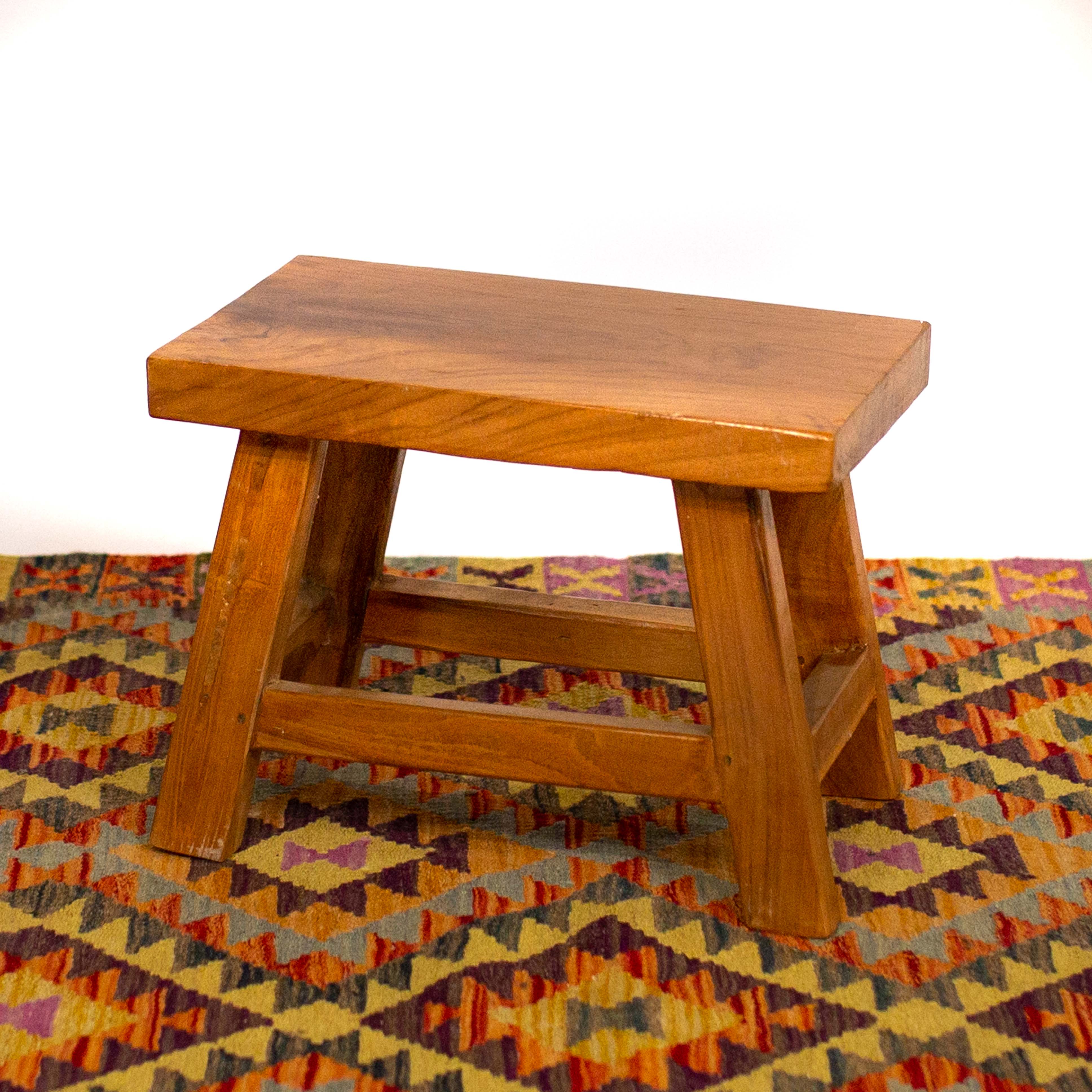 Photo of small wooden javanese stool