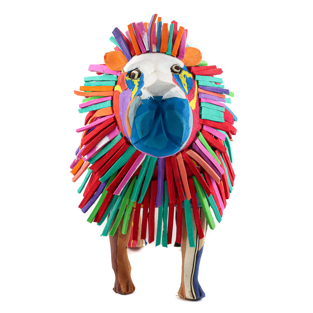 Recycled Flip Flop Lion - 19"