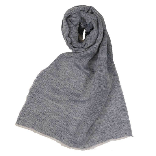 Hand-Loomed Linen Scarf - Diamond