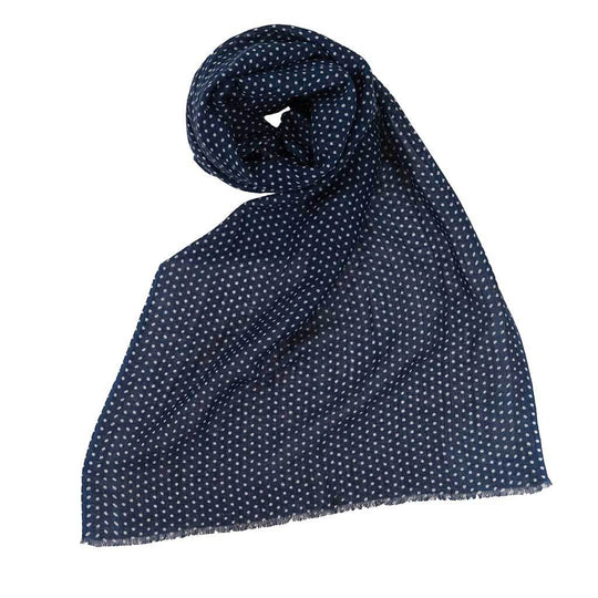 Hand-Loomed Linen Scarf - Polka Dot