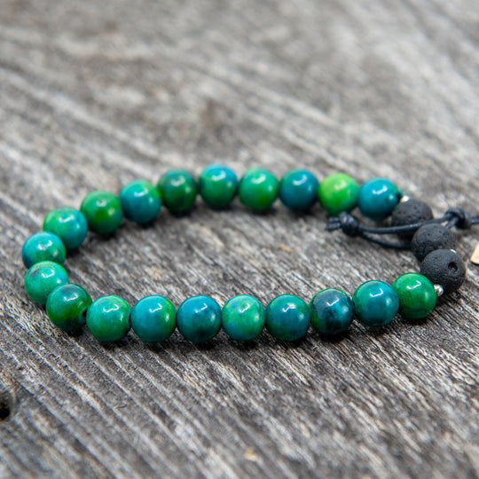 Mala Bead Bracelet (8mm)- Chrysocolla