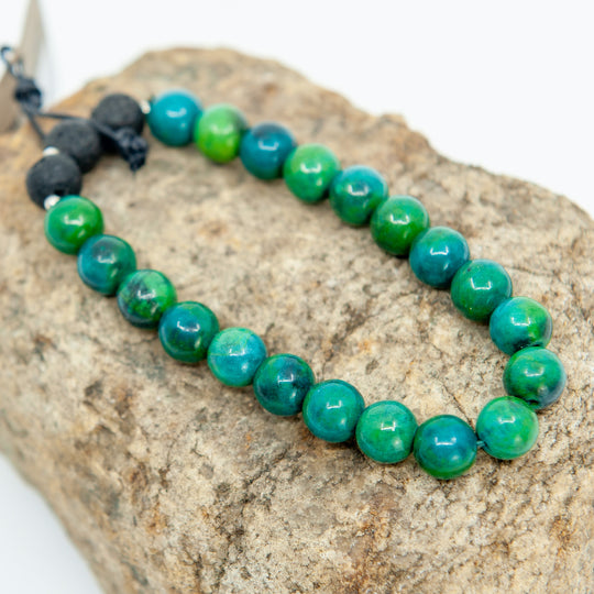 Mala Bead Bracelet (8mm)- Chrysocolla