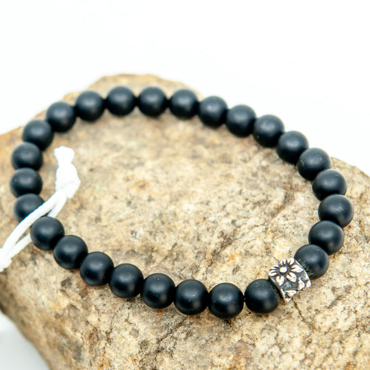 Mala Bead Bracelet (8mm)- Onyx