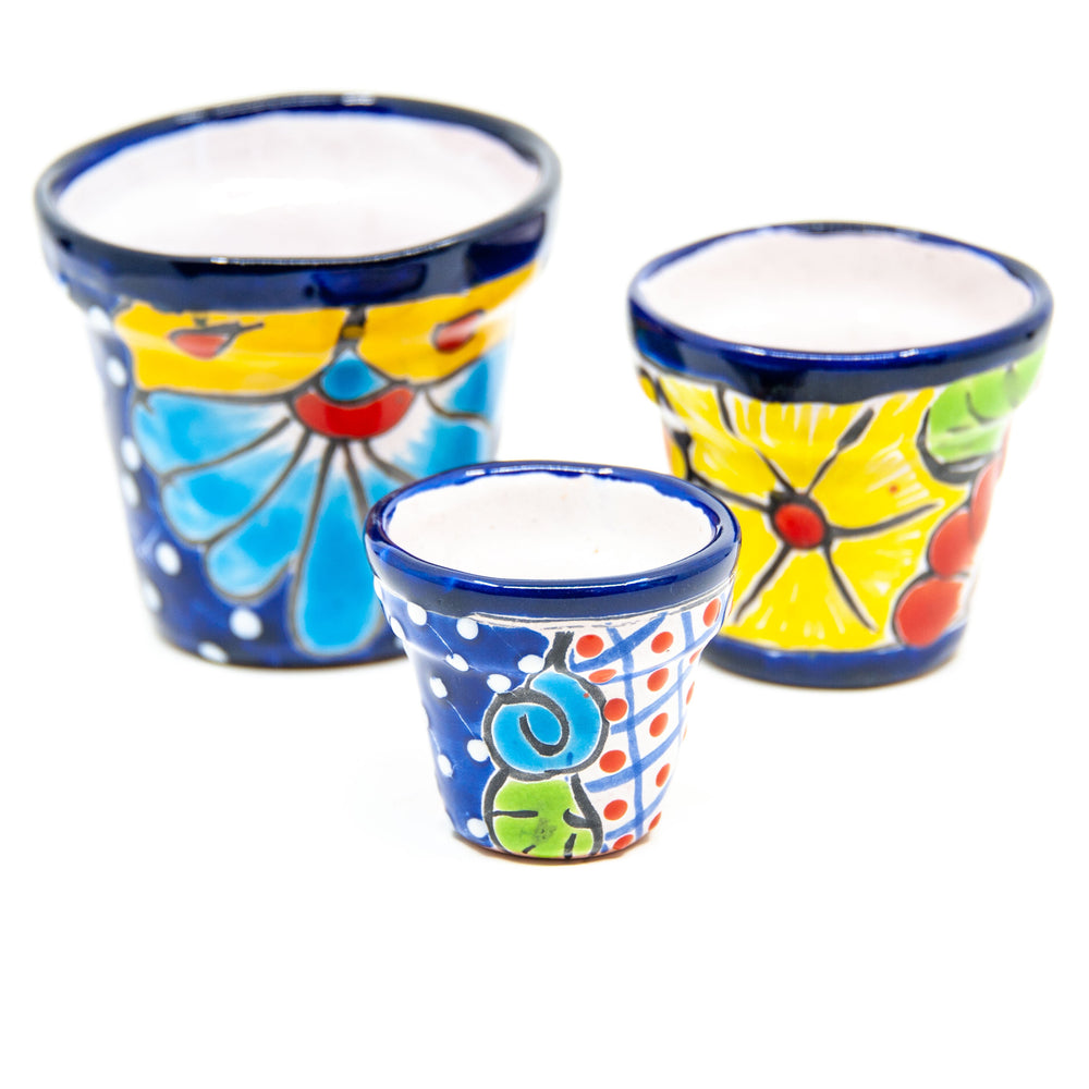 Handpainted Talavera Style Mini Pots