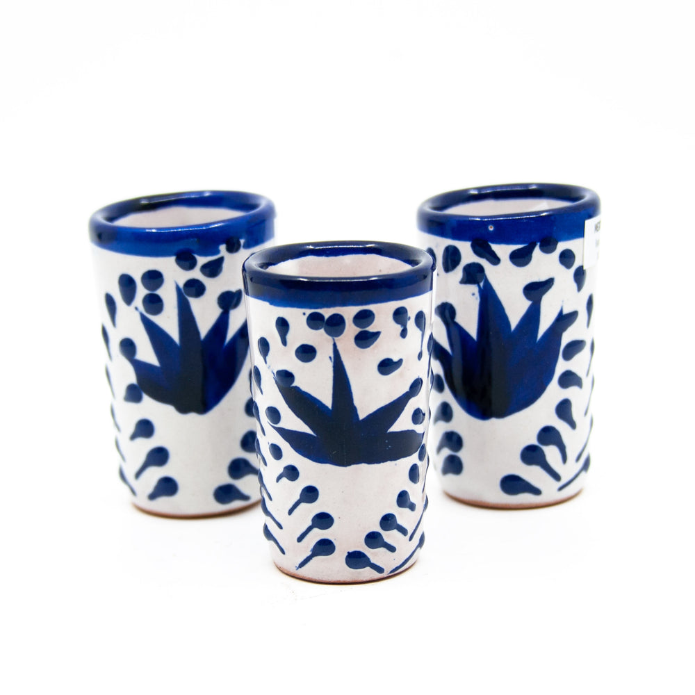 Handpainted Talavera Style - Shot Glass - Azul