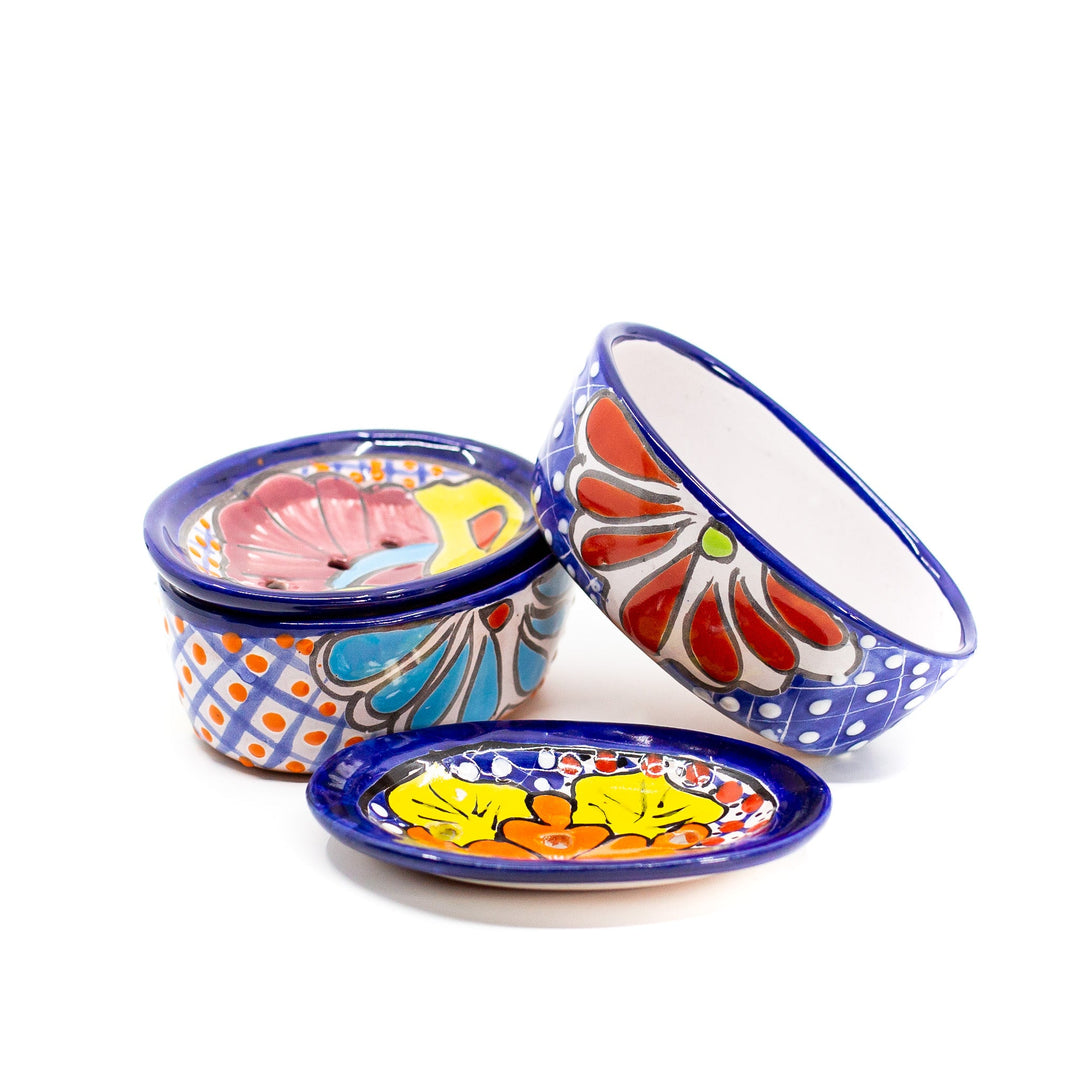 Photo of Small talavera pottery painted soap dish