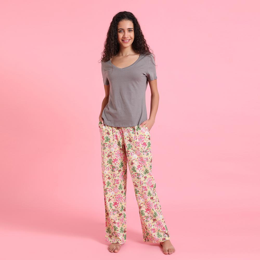 Cora Yellow Cotton Pajama Pants - One World Bazaar