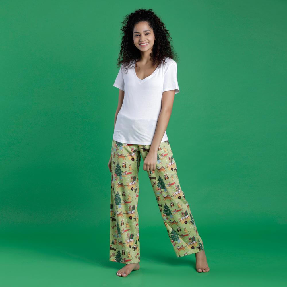 Pantalon de pyjama en flanelle Holiday Dogs