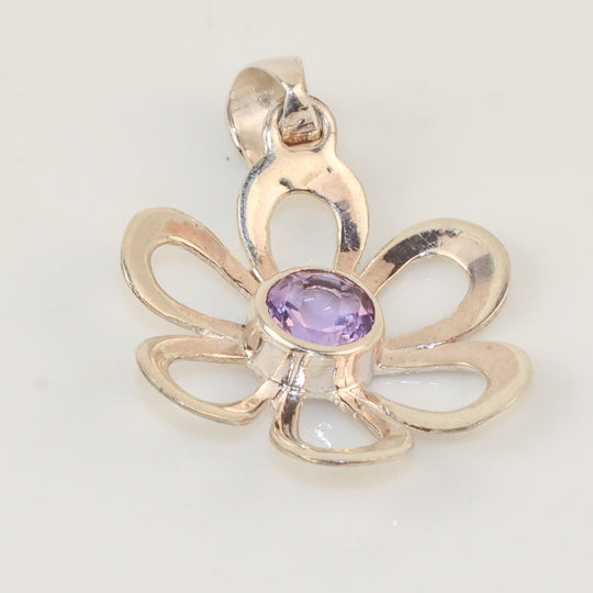 Amethyst Flower Pendant