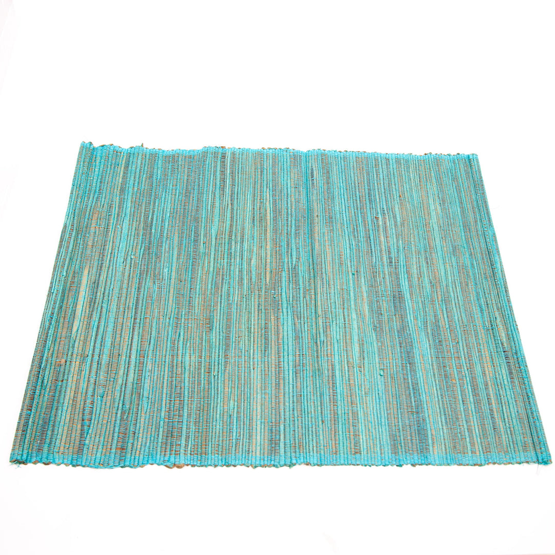 Seagrass Placemats- Set of 6 - Turquoise