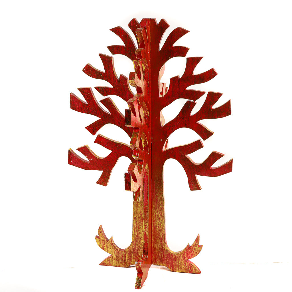 Arbre rouge et or