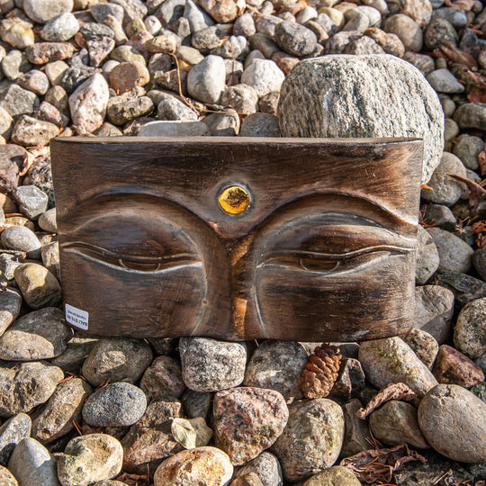 Balinese Buddha Meditating Eyes Relief