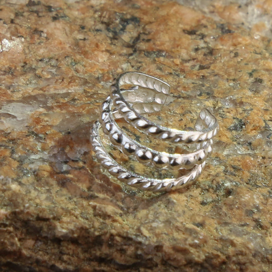 Boucle d'oreille manchette en argent