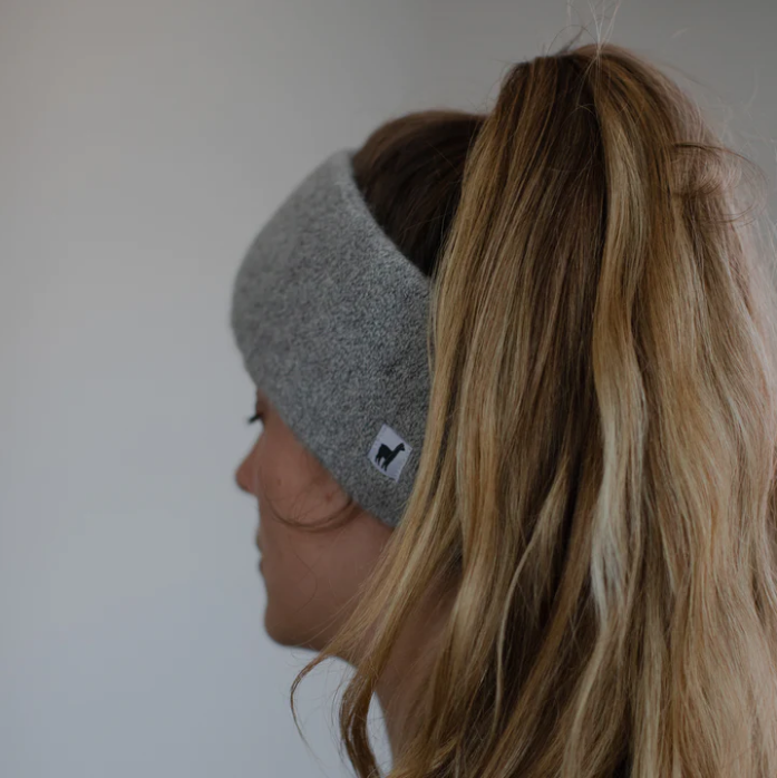 Baby Alpaca Headband - Grey