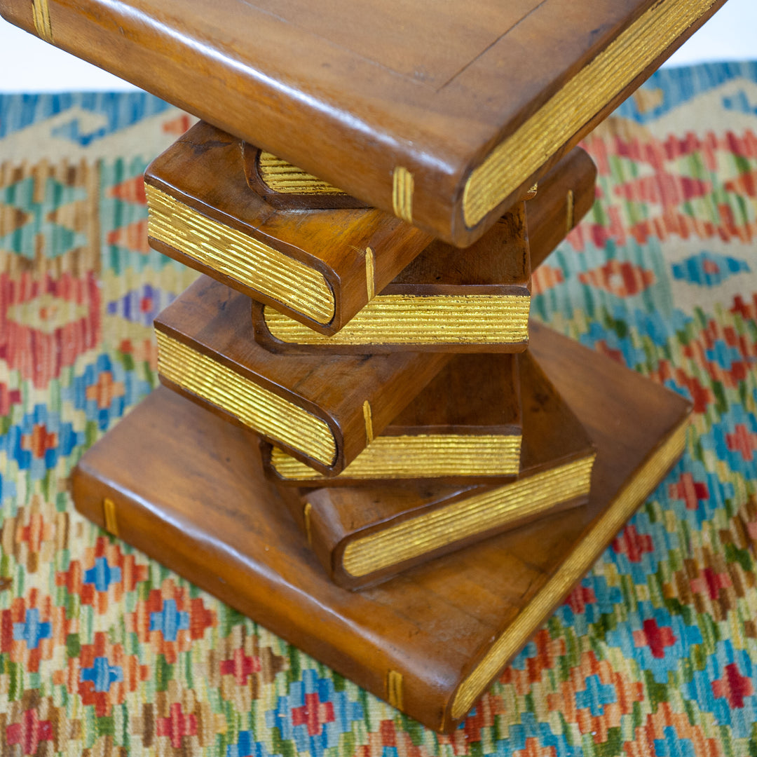 Stacked Book Side Table