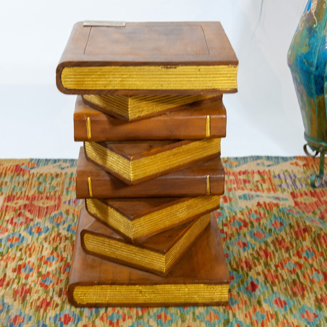 Stacked Book Side Table