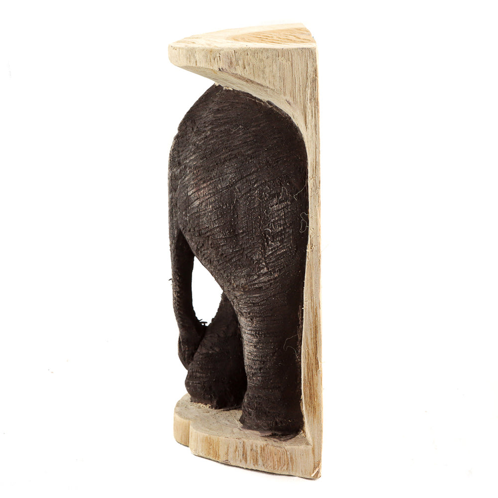 Elephant Bum in Wood