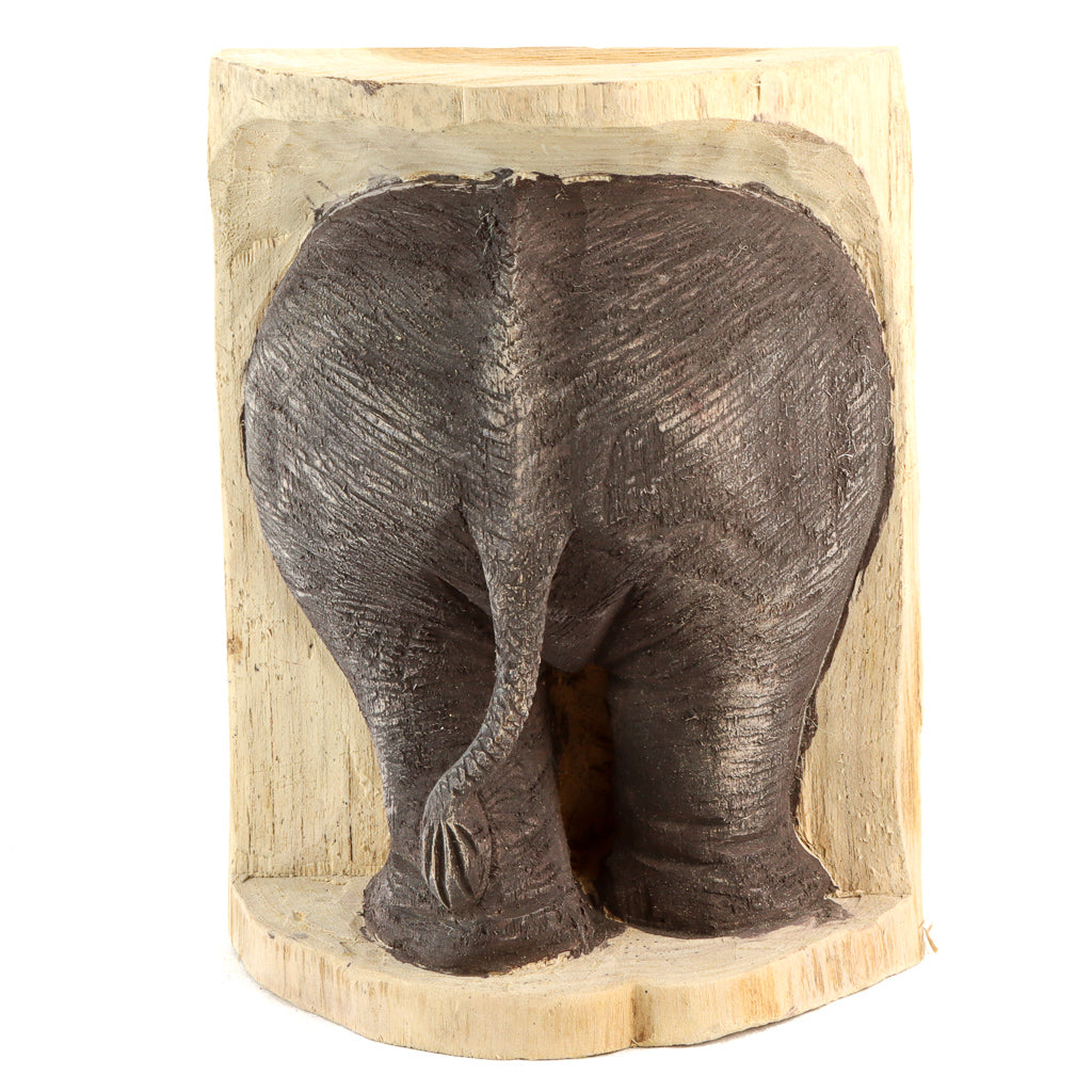 Fesses d'éléphant en bois