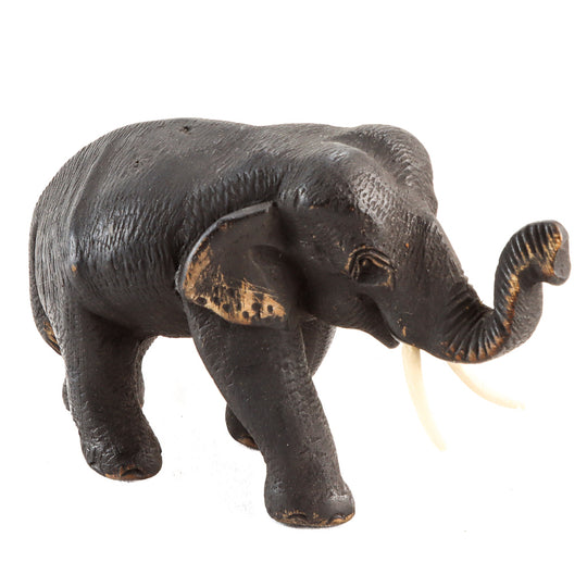 Etched Teak Standing Elephant