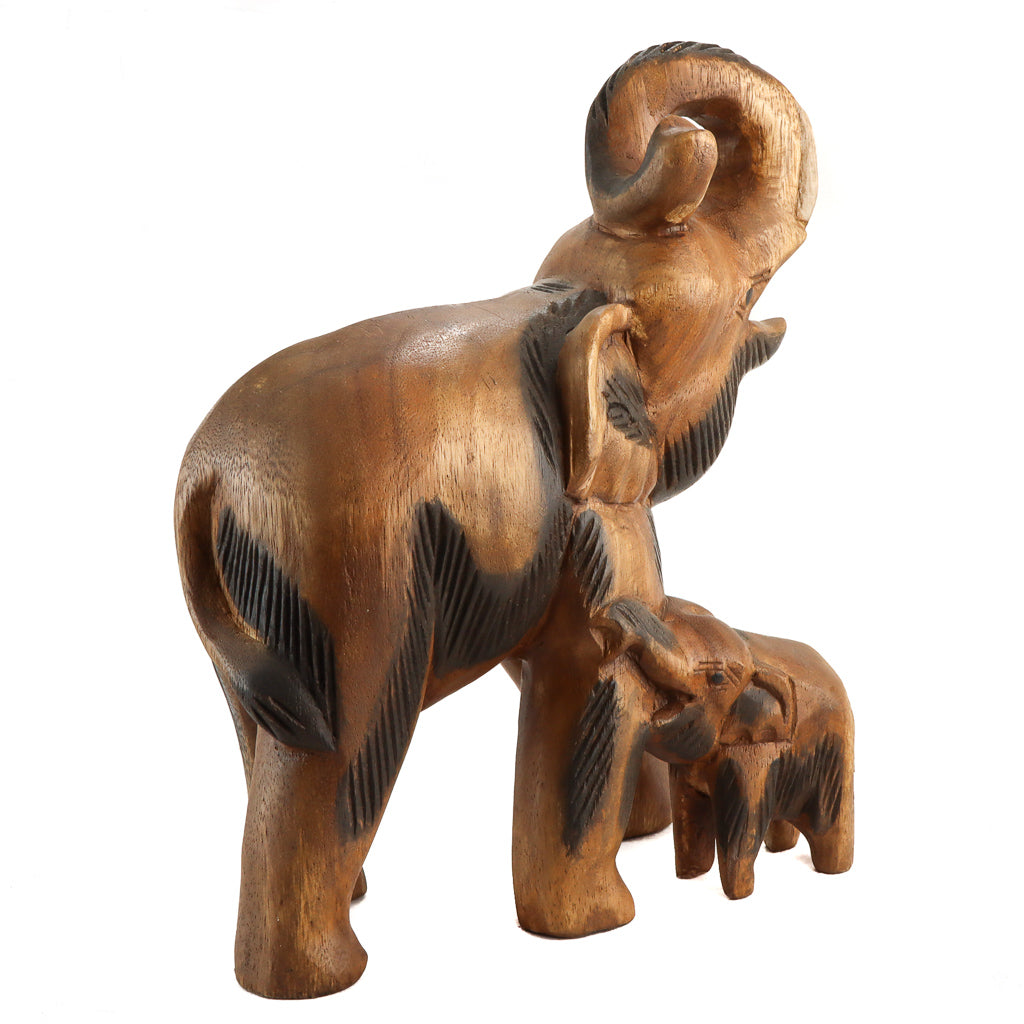 Monkey Pod Standing Elephant w/ Baby