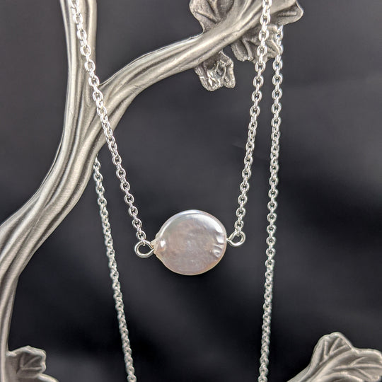 Collier Argent Perle Ronde