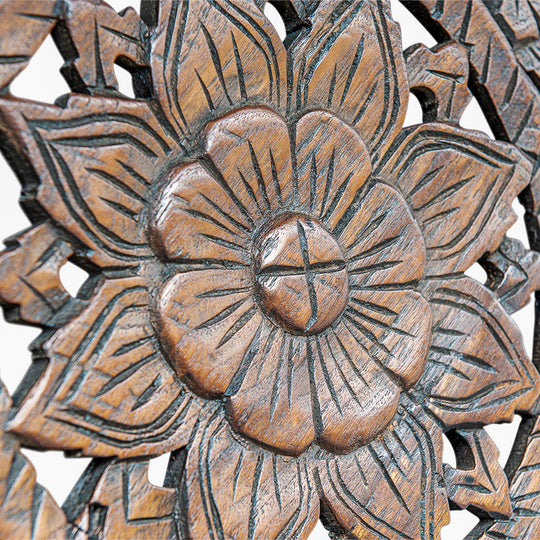 Dark Brown Mandala Panel