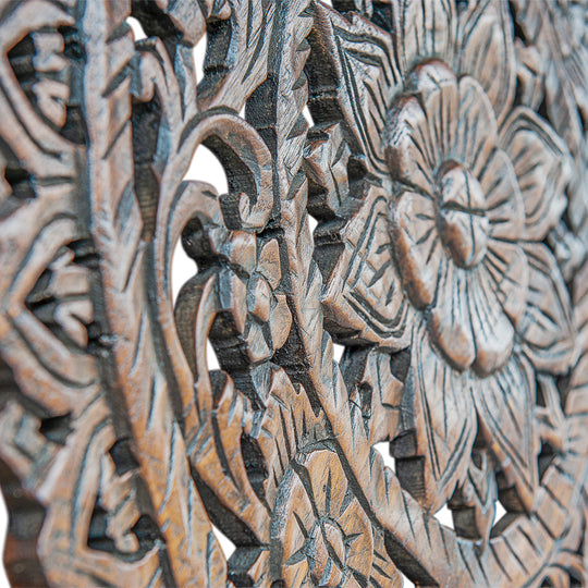 Dark Brown Mandala Panel