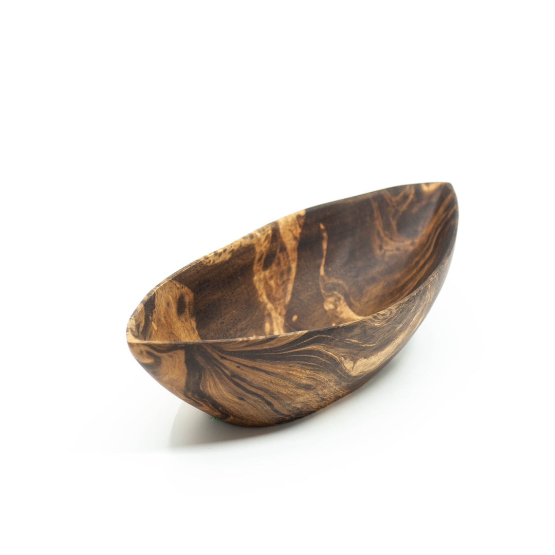 Mango Wood Almond Bowl-12" (Old Wood)