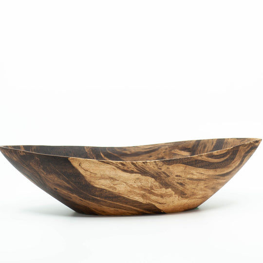 Mango Wood Almond Bowl-12" (Old Wood)