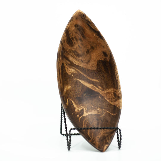 Mango Wood Almond Bowl-12" (Old Wood)