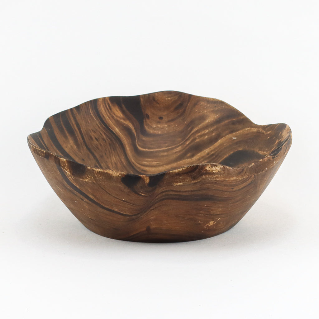 Mango Wood Flower Bowl - 7" (Old Wood)