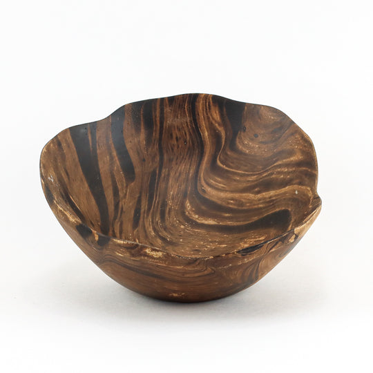 Mango Wood Flower Bowl - 7" (Old Wood)