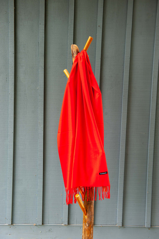 Cashmere Feel Scarf- Red