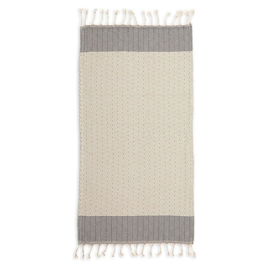 Turkish Hand Towel - Lined Diamond - Slate