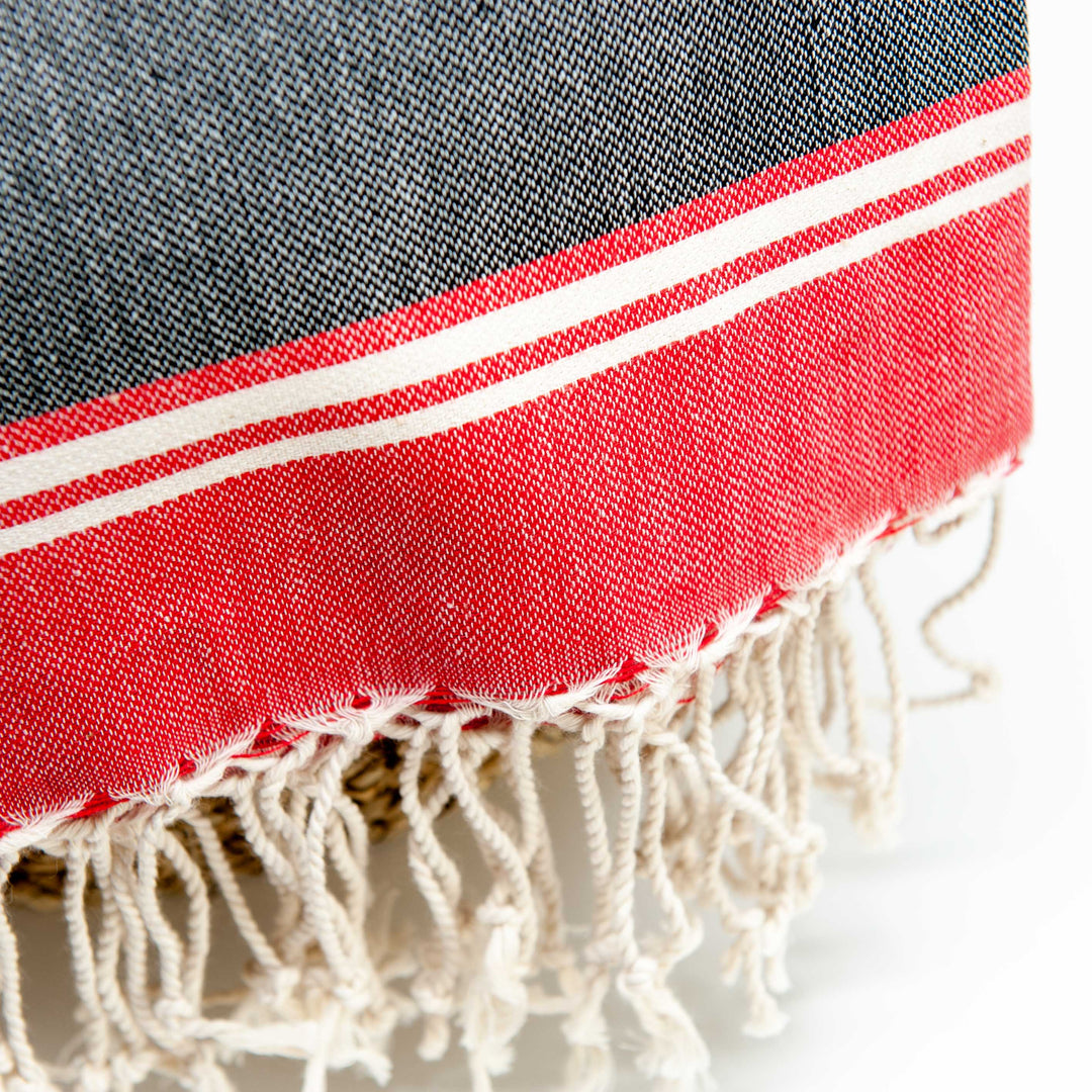 Turkish Towel - Selo - Black/Red