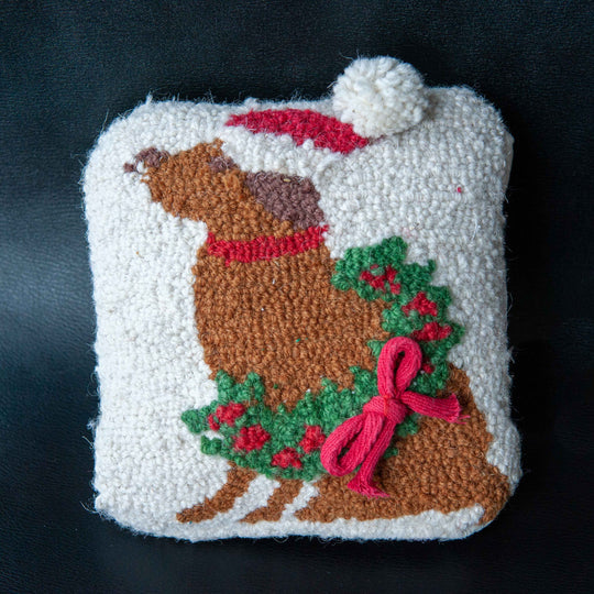 Coussin décoratif canin de Noël