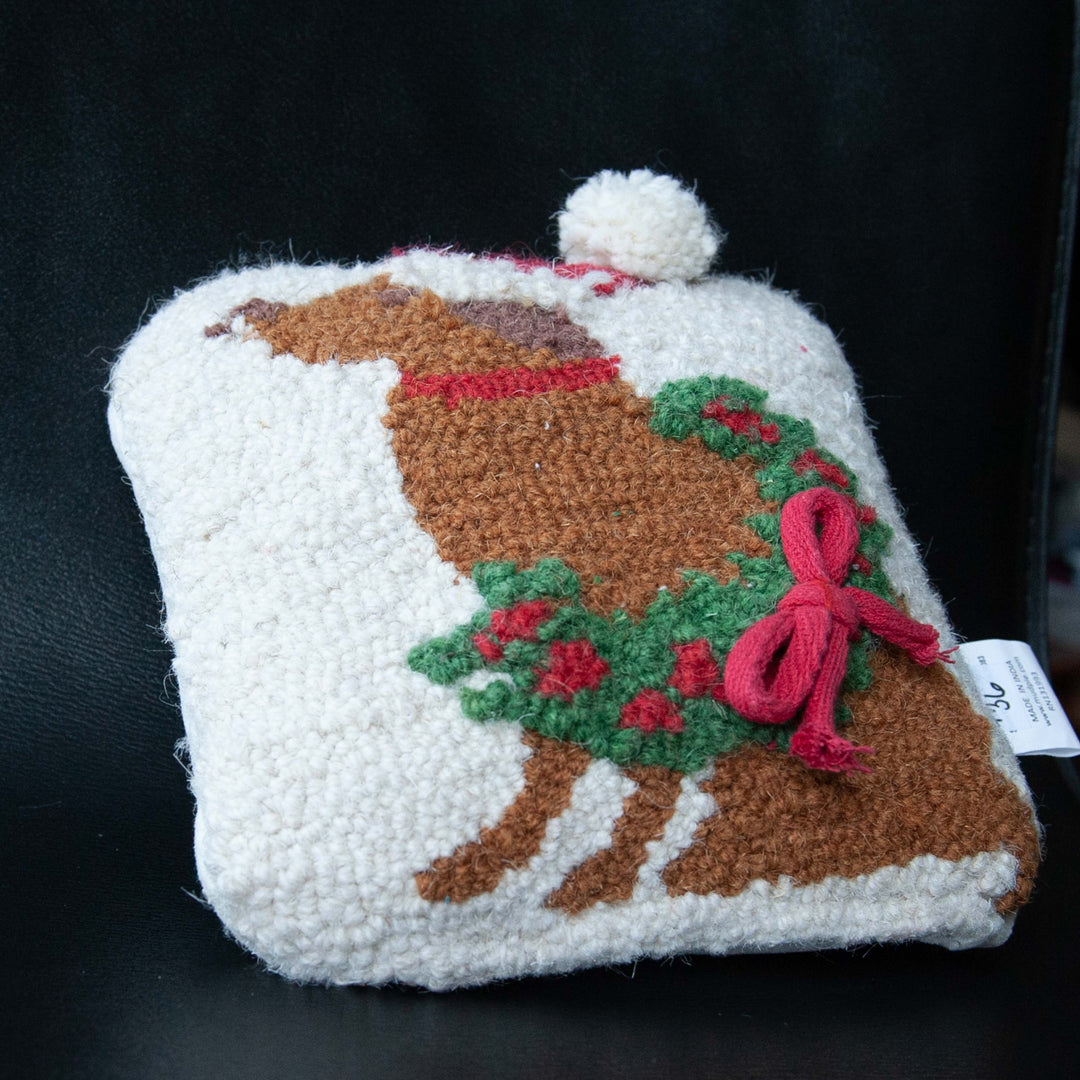 Coussin décoratif canin de Noël