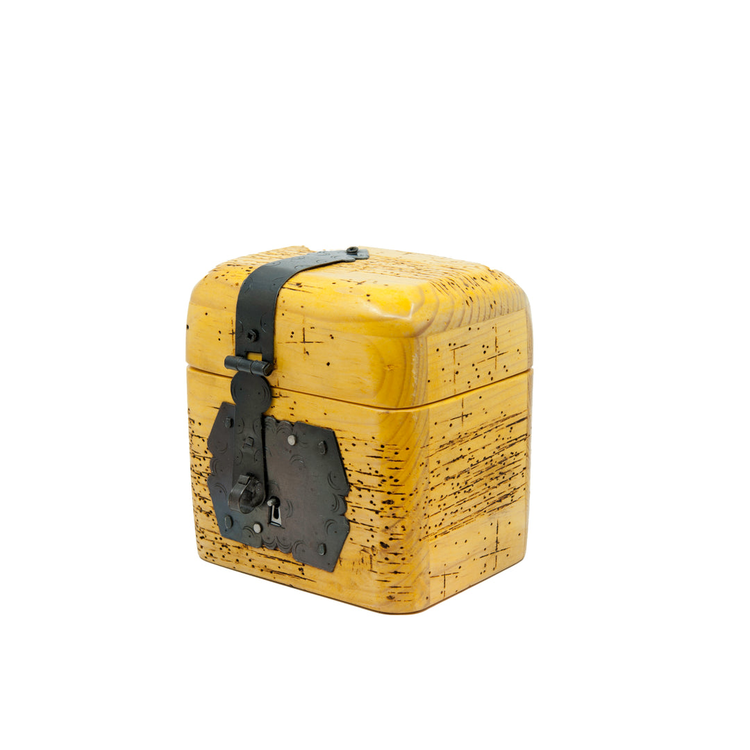 Small Mexican Locking Treasure Chest - Yellow