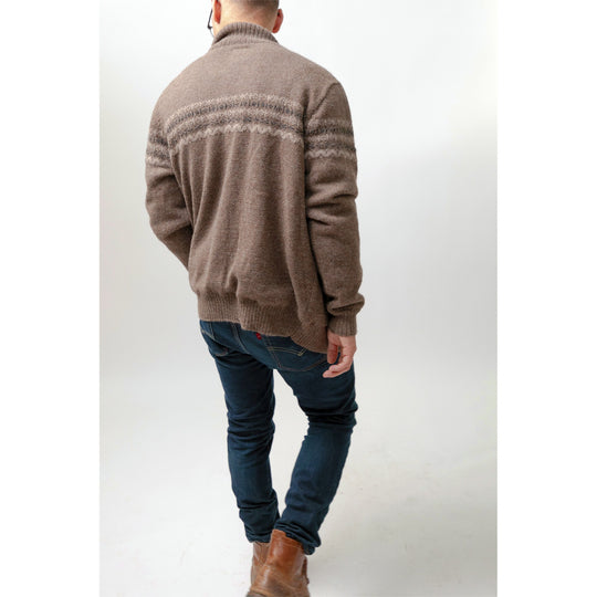 Pull en alpaga doublé polaire pour homme - Bruno