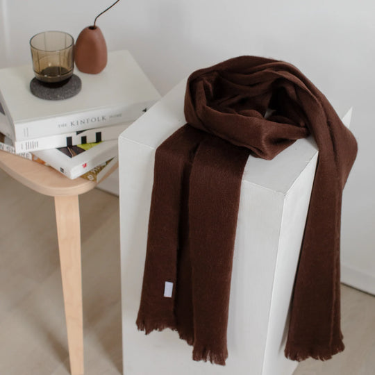 Alpaca Scarf - Coffee